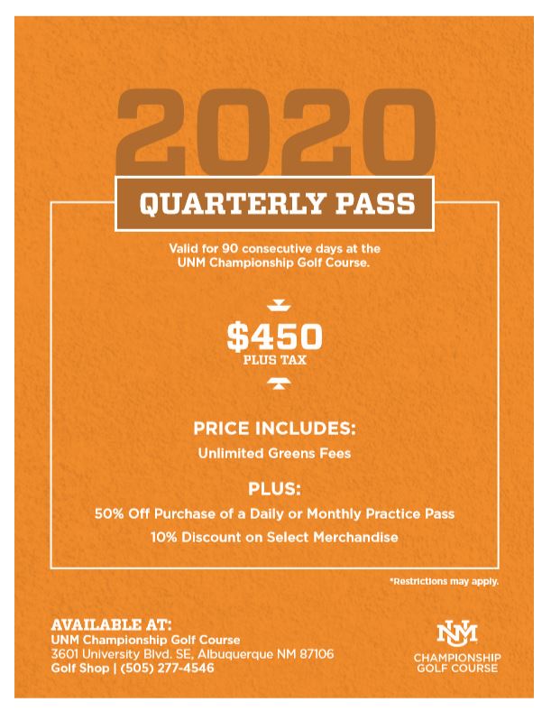 Passes University of New Mexico Golf Course